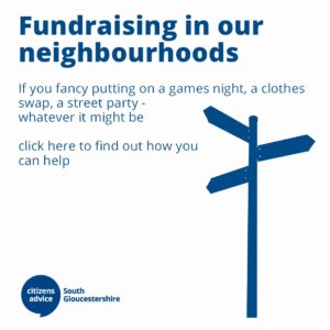 Fundraising in our neighbourhoods Image of a signpost