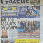 Graphic shows Yate and Sodbury Gazette newspaper and headline says: "Advice charity moving after busiest year ever."