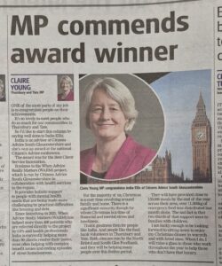 Claire Young MP column