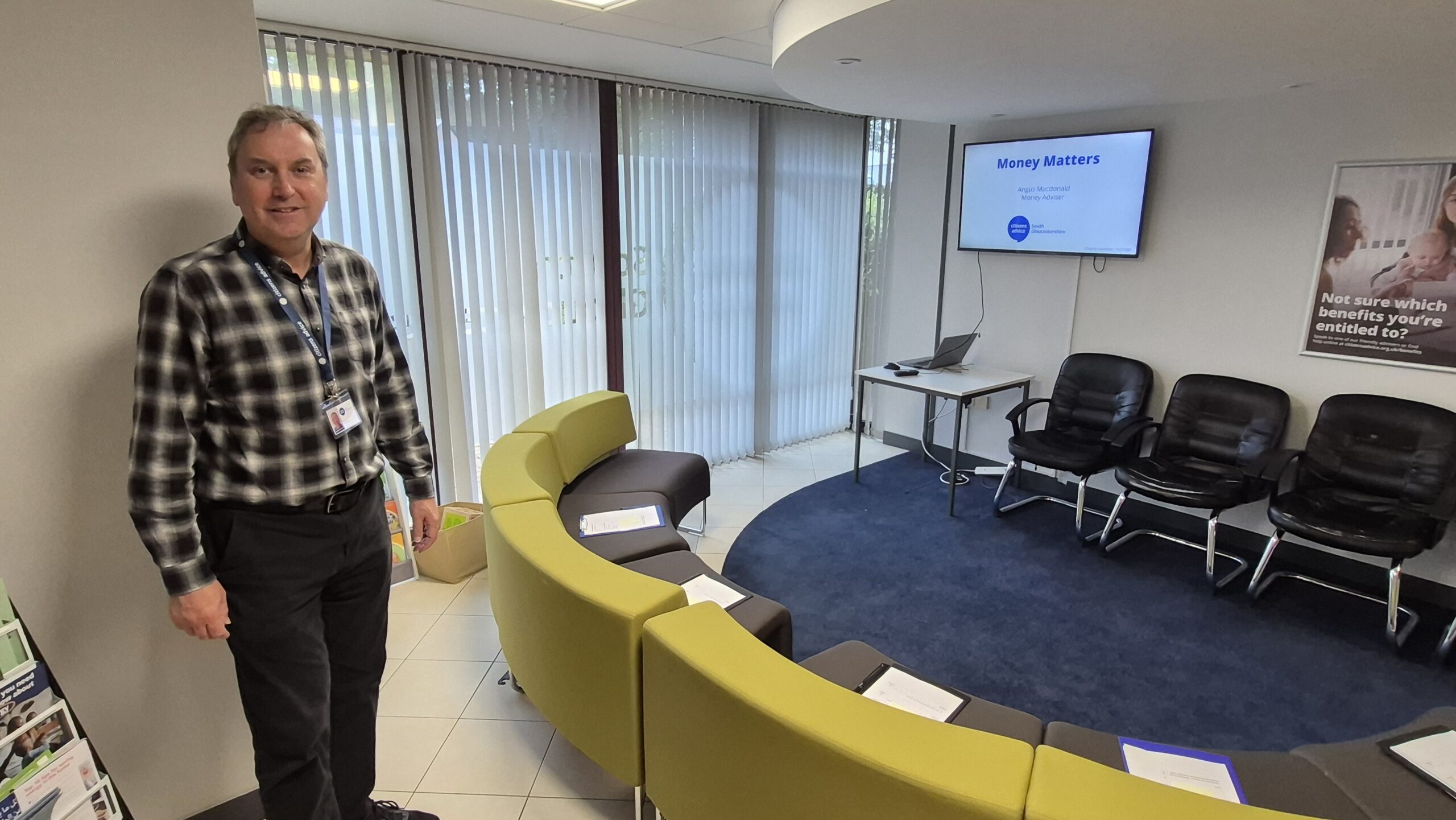 Budgeting advice will be offered by Angus (pictured)