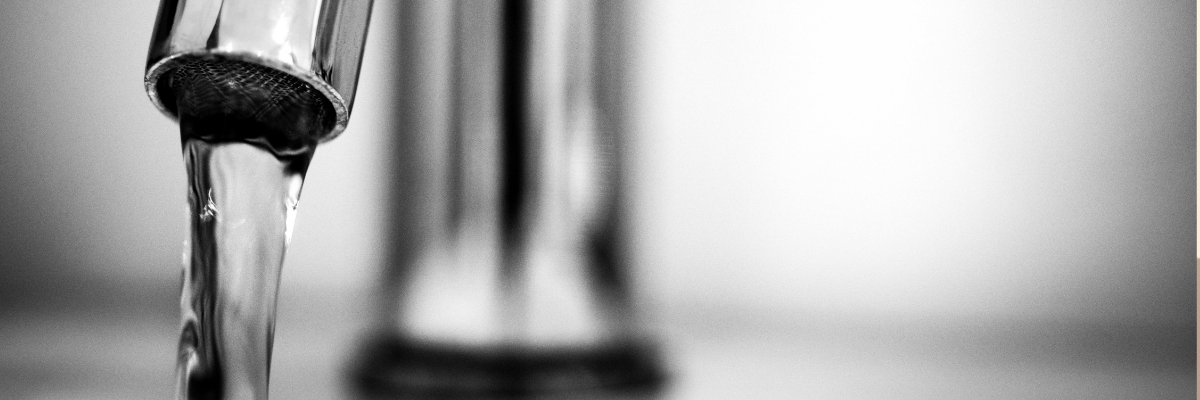 Close up of running tap